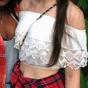 Ivory off the shoulder top